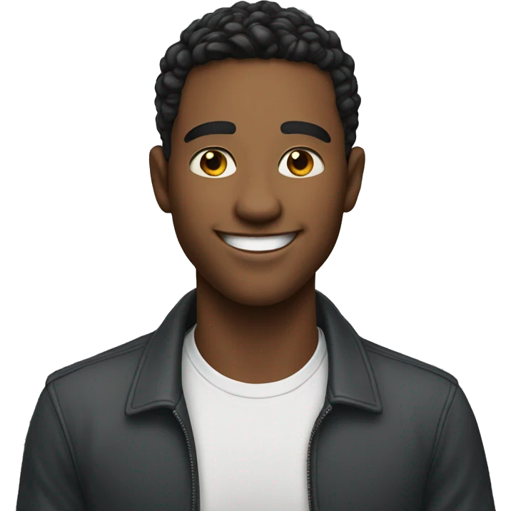 handsome young man smiling   emoji