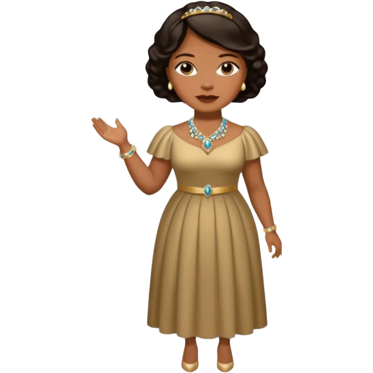 Madam C.J. Walker with dark brown hair emoji