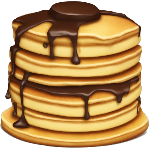 pancake with stuffed chocolate emoji