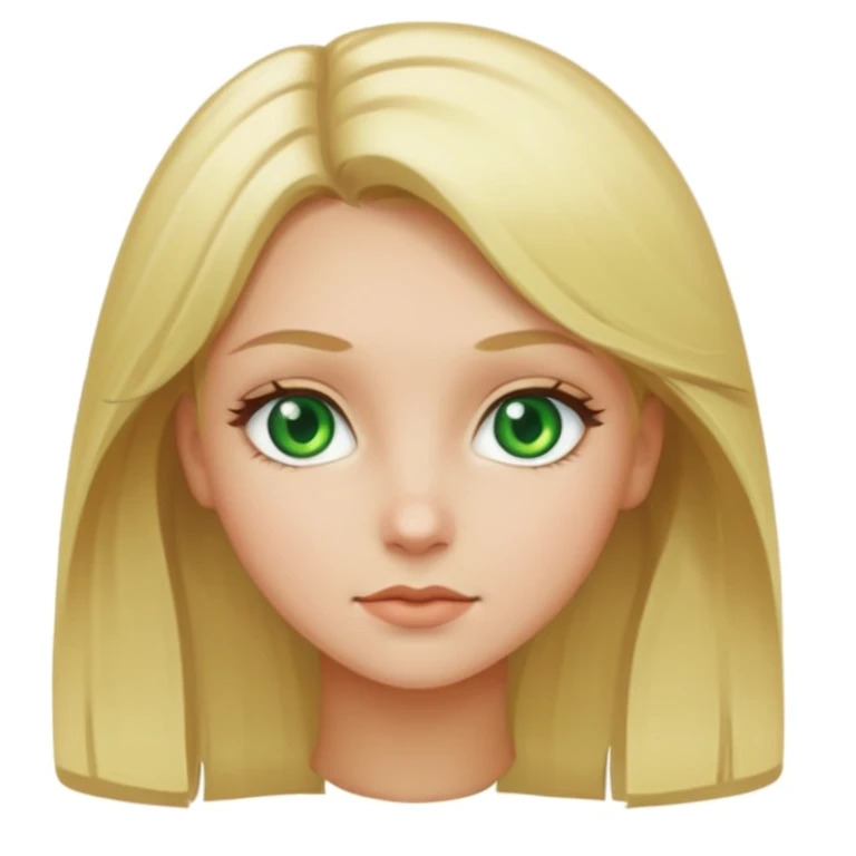 Girl blonde Green eyes emoji