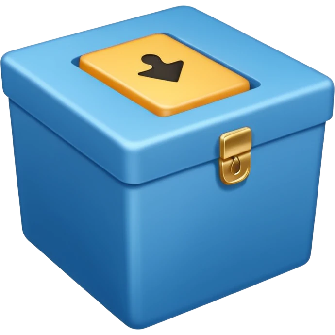 Blue box with a blue check in side emoji