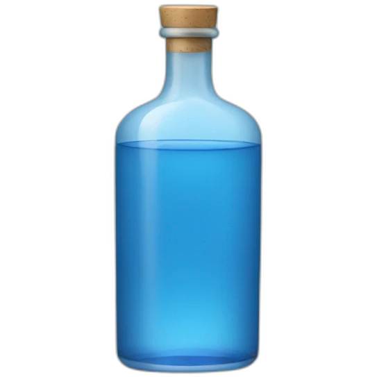 Blue vodka bottle emoji