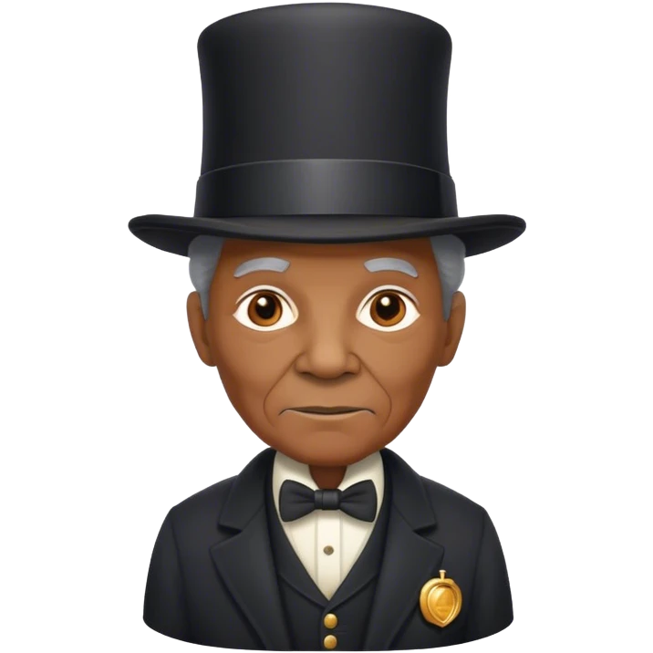 Elderly Black Detective with a tophat emoji