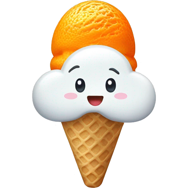 orange ice cream bar emoji
