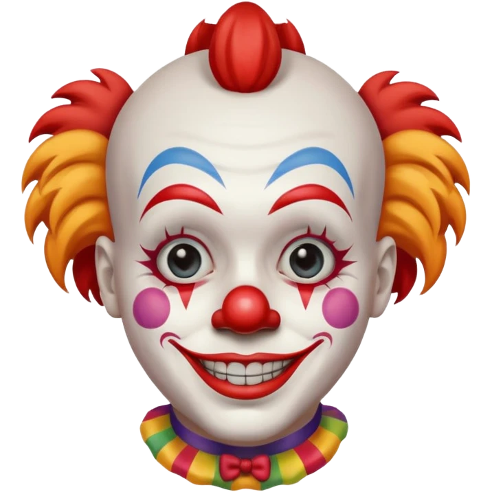 Doble cara triste por dentro payaso por fuera  emoji