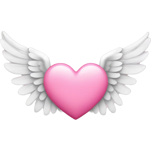 pink heart with angel wings emoji