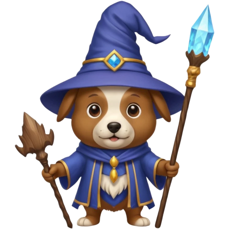 Dog wizard emoji