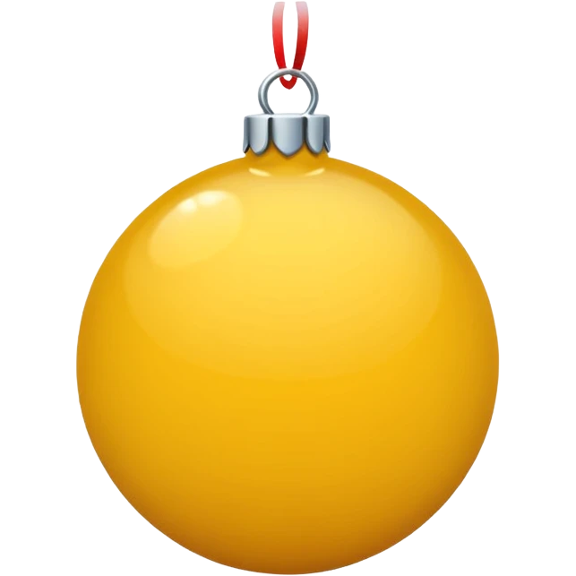 christmas ball yellow emoji