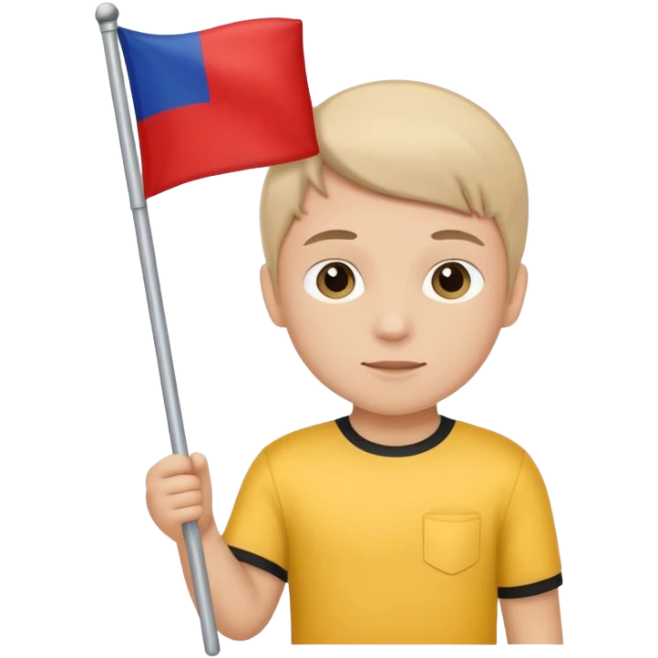 Flag holder kid emoji