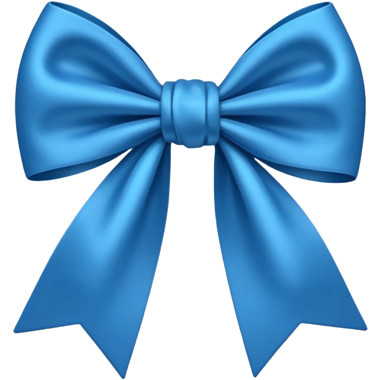 Blue bow emoji