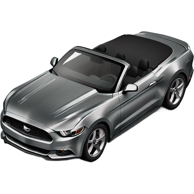 2018 gun metallic mustang convertible top up emoji
