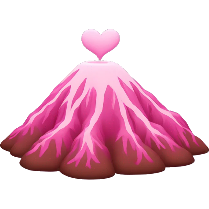 Pink volcano of hearts  emoji