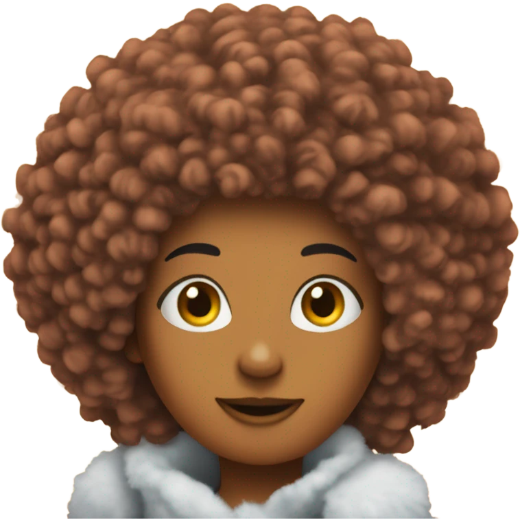 ice spice in her orange Afro wig  emoji