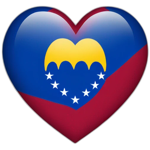 Venezuela flag in heart emoji