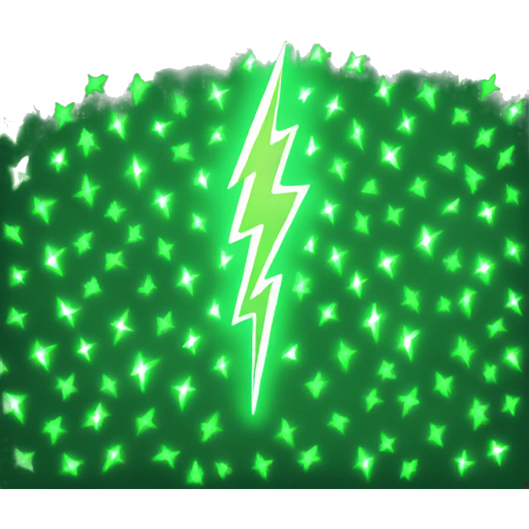 Green lightning  emoji