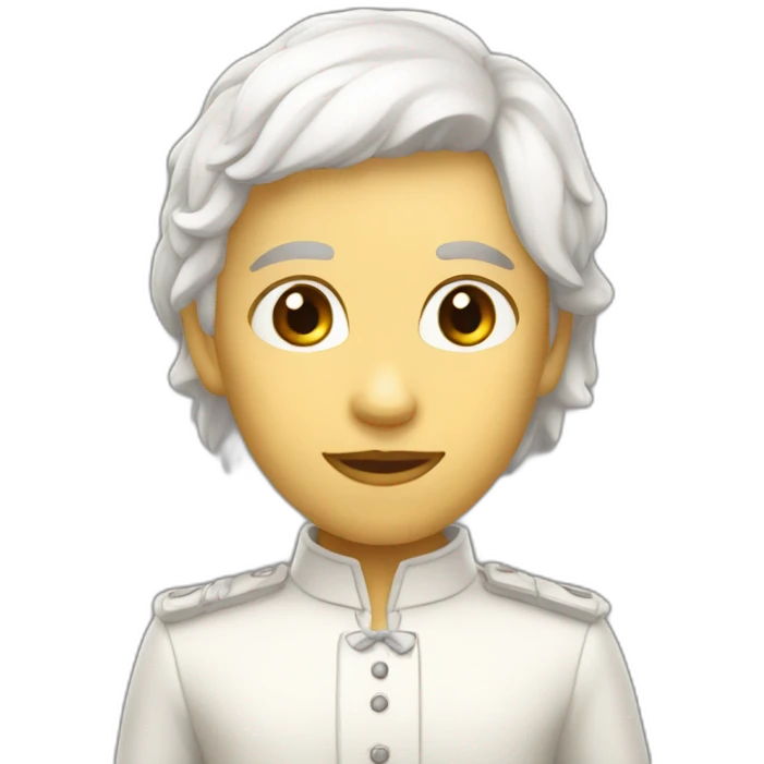 Aquita roux et blanc emoji