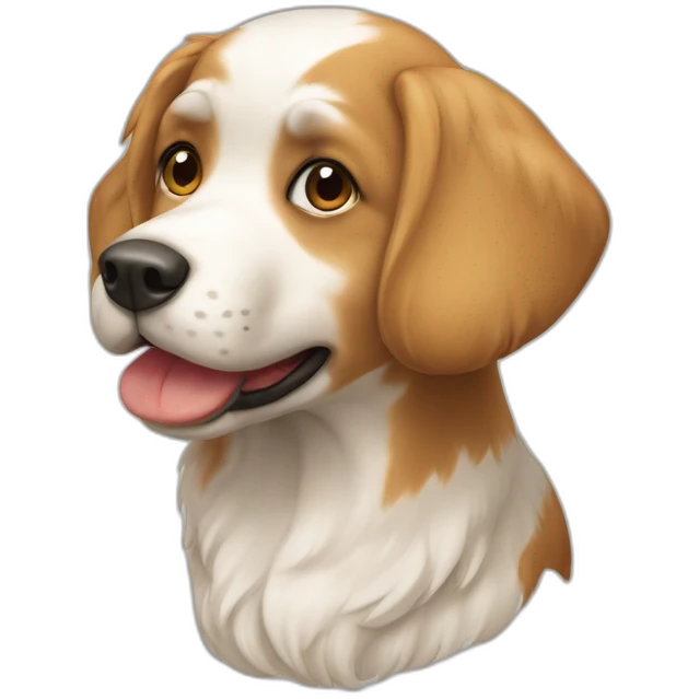 Chien sur poule emoji