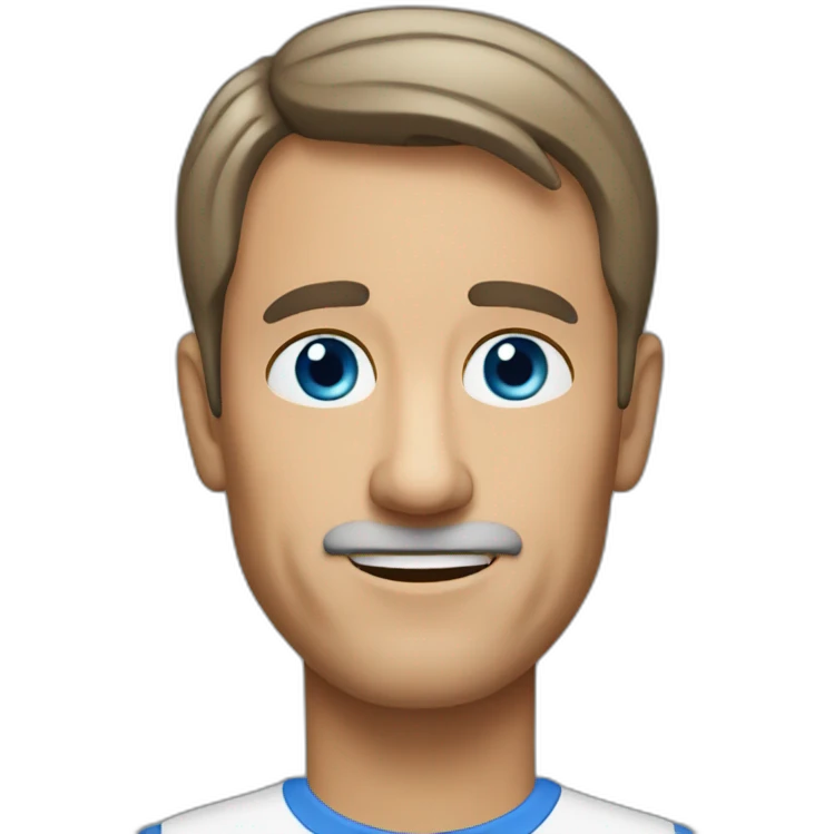 A 50-yo with Bob brown haircut and blue eyes emoji