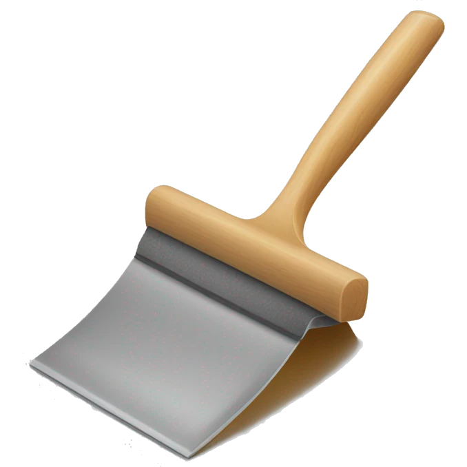 squeegee with long wooden handle emoji