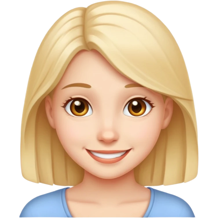 Girl smiling shyly emoji