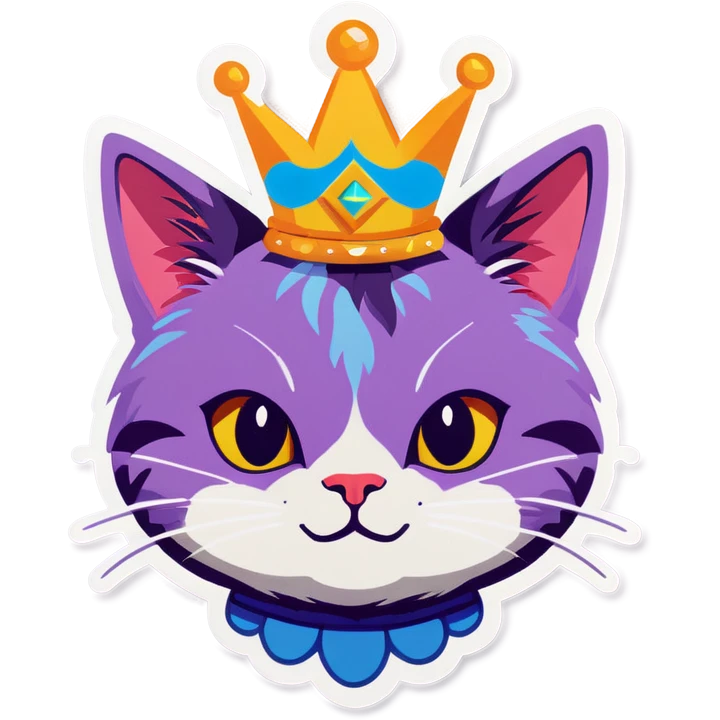 cat with a crown on its head emoji