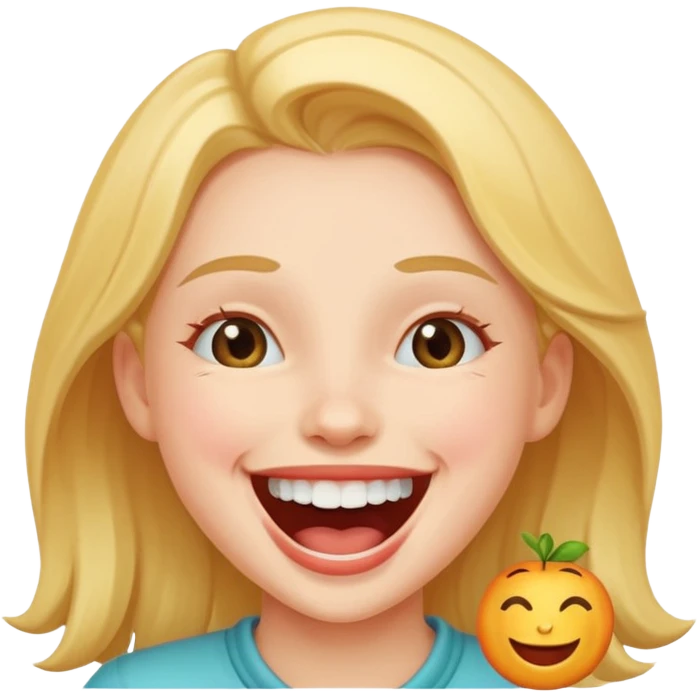 девушка смеется emoji