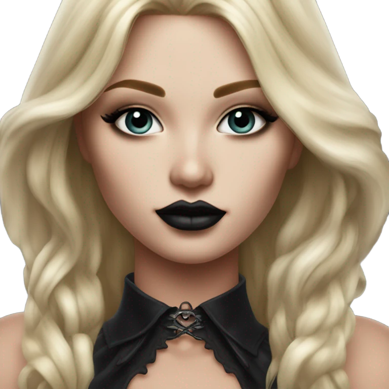 hyper realistic goth blonde victoria secret model emoji