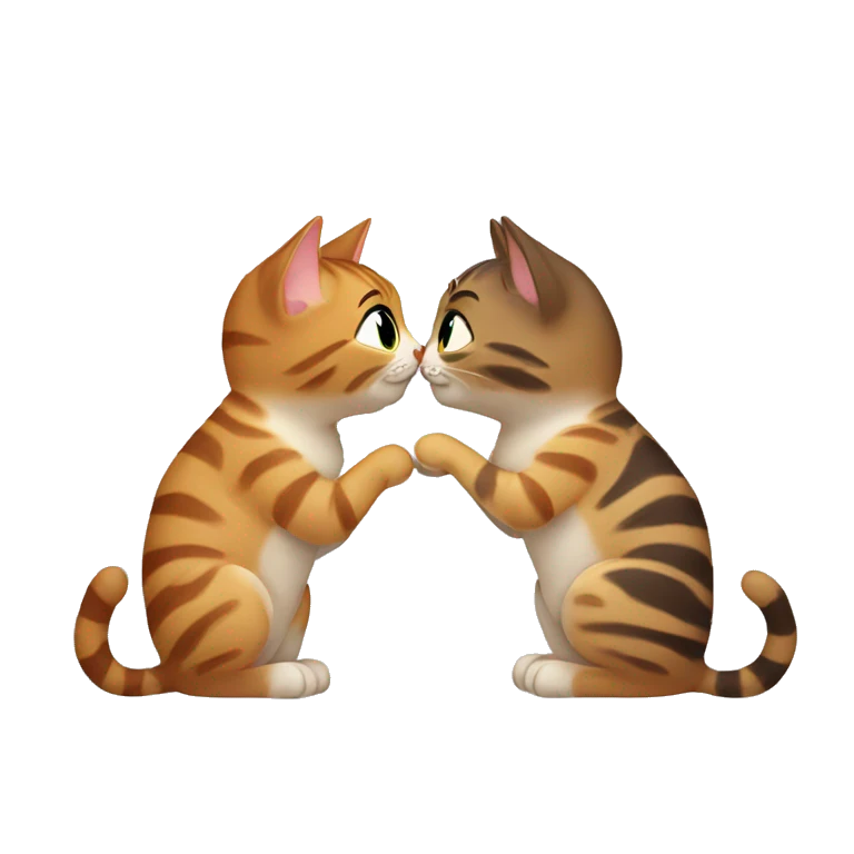 two cats kissing emoji
