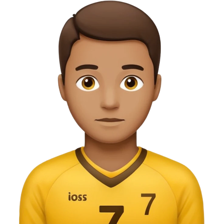 Guy with yellow jearsy number 77  emoji