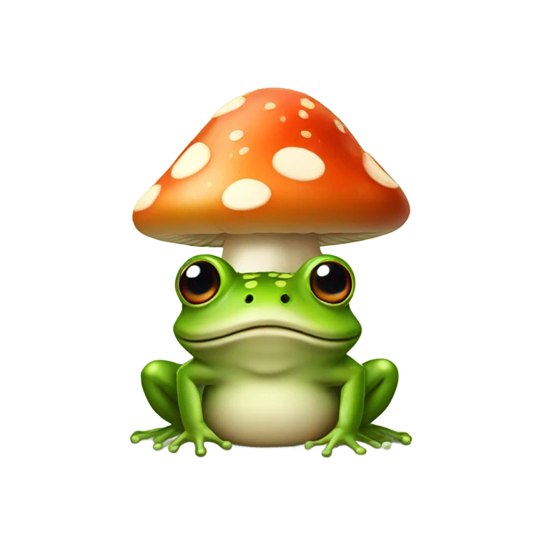 frog with mushroom on head emoji