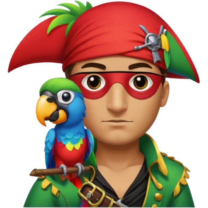 pirate and parrot emoji