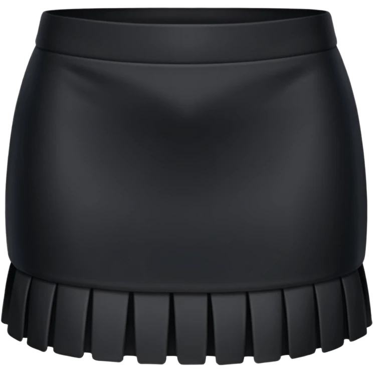 plain isolated black mini skirt emoji