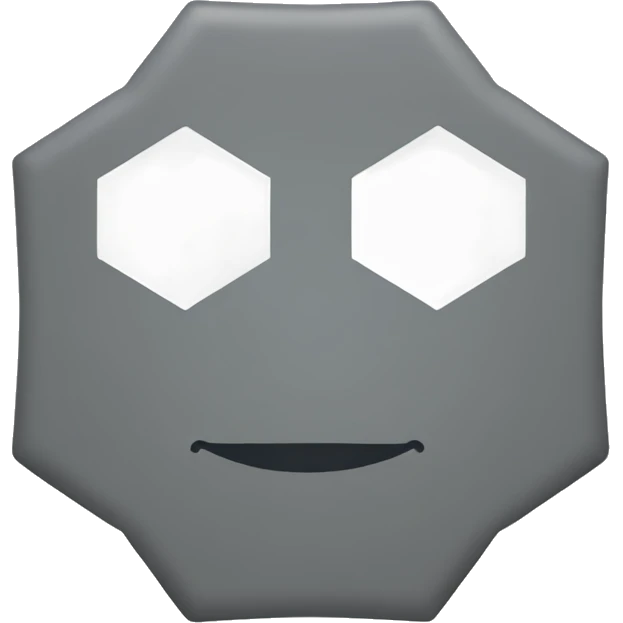 Grey hexagon emoji