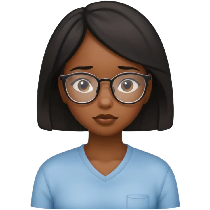 shy black girl emoji