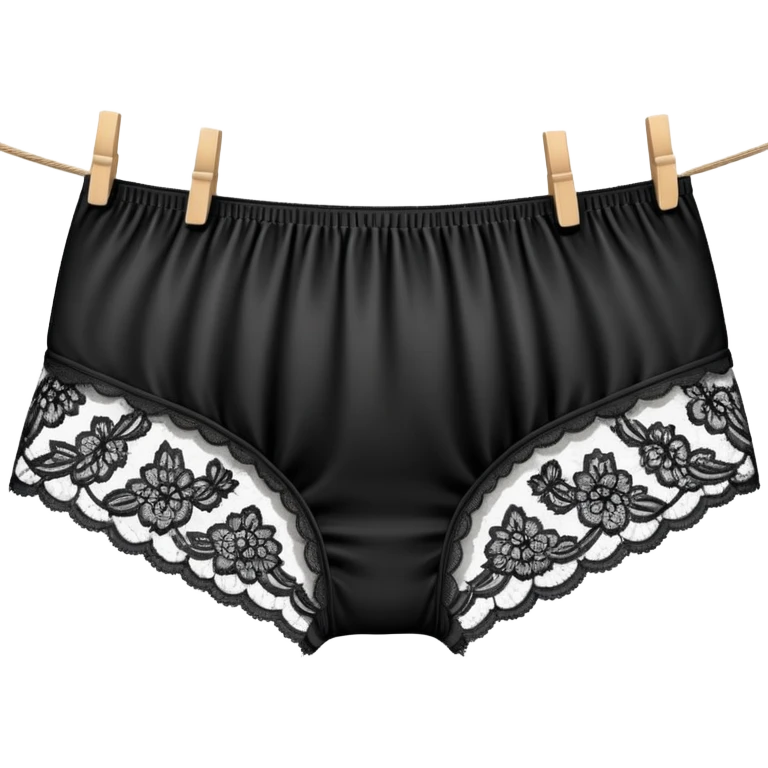 Cute black panties drying  emoji