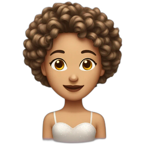 Une danseuse classique au cheveux bouclés  emoji