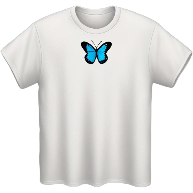 t shirt with small butterfly emoji