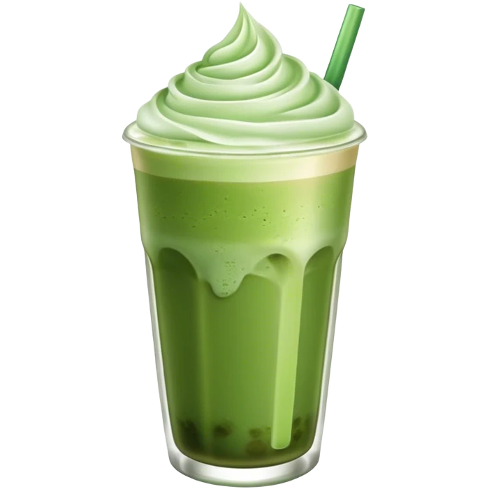 Iced Matcha latte  emoji