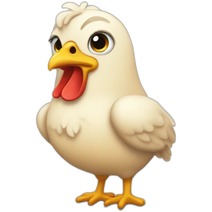 sad chicken emoji