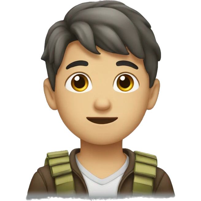 niño señalando emoji