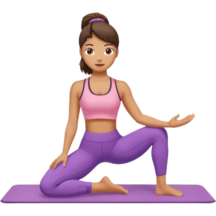 pilates girly doing pilates emoji