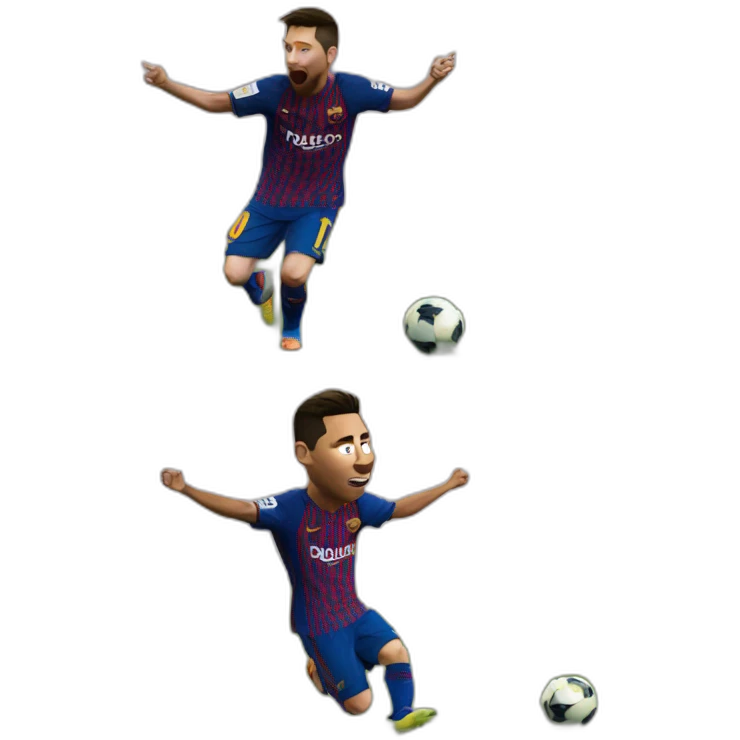 Messi dance and Ronaldo cry emoji