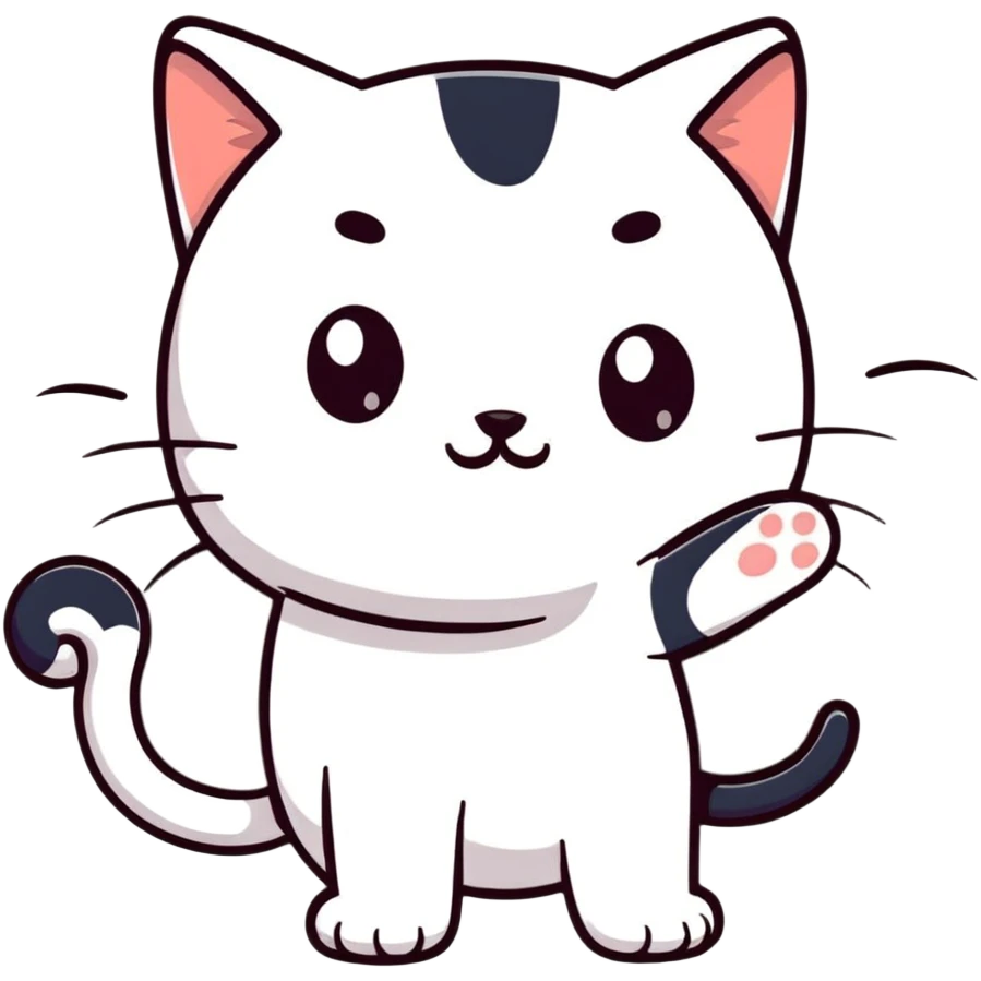 hand petting purring cat emoji