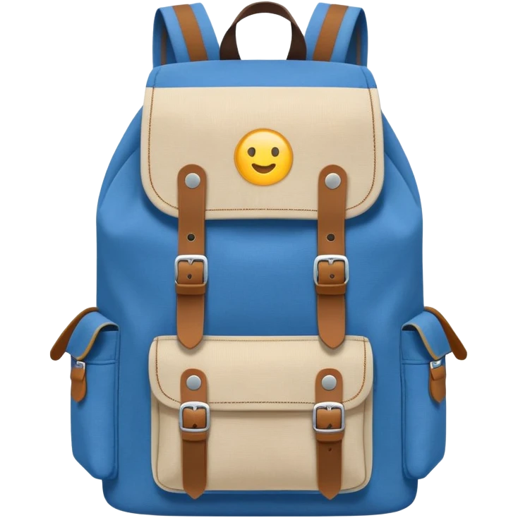 Backpack with front pocket emoji