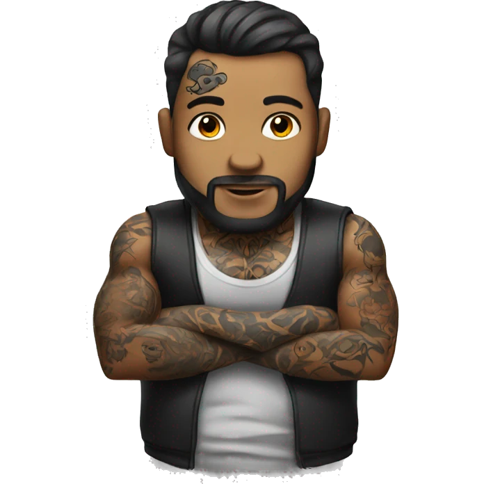 Tattooed man emoji