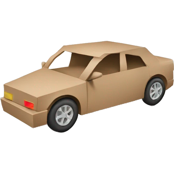Cardboard car emoji