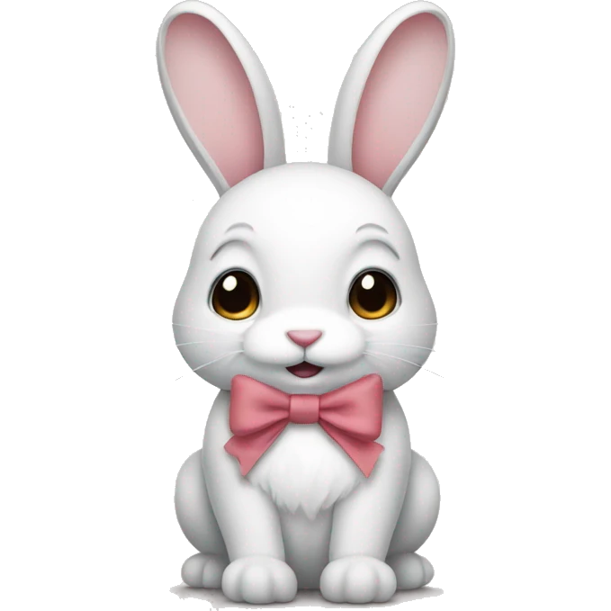 Bunny with a white bow  emoji