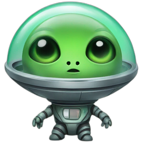 Alien with spaceship emoji