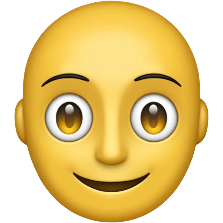 Crea un'emoji di EMON, robottino simpatico, stile cartoon piatto, colori nero, bianco e giallo, espressione felice con sorriso grande, occhi luminosi. PNG trasparente, 128x128 px, chiaro e leggibile.
 emoji