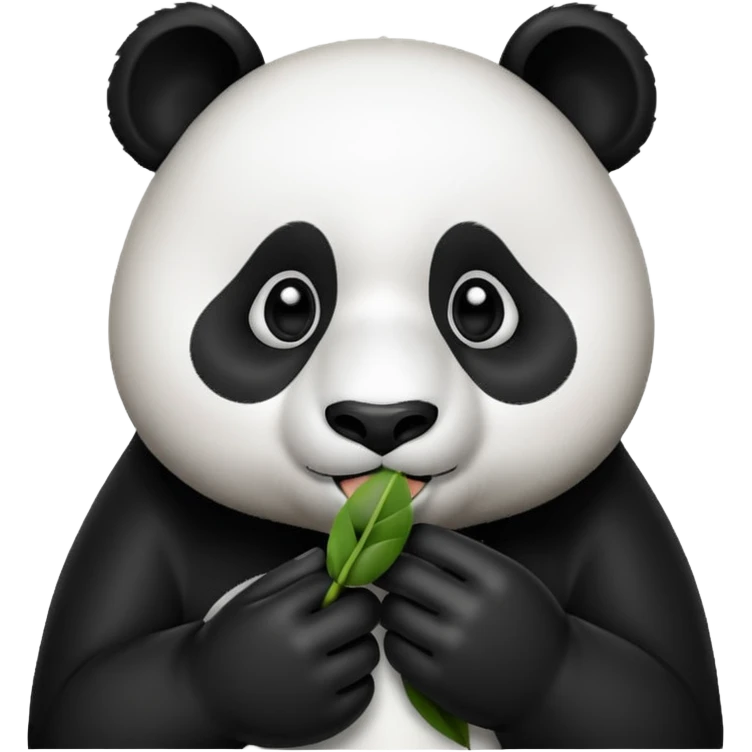 Panda saying shhh emoji